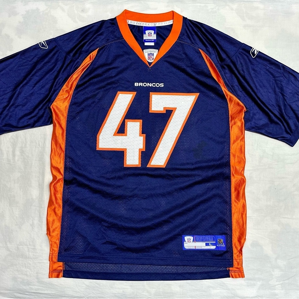 VTG Reebok Denver Broncos John Lynch #47 NFL Jersey